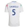 Virallinen Fanipaita Italia Manuel Locatelli 5 Vieraspelipaita Euro 2024 - Miesten